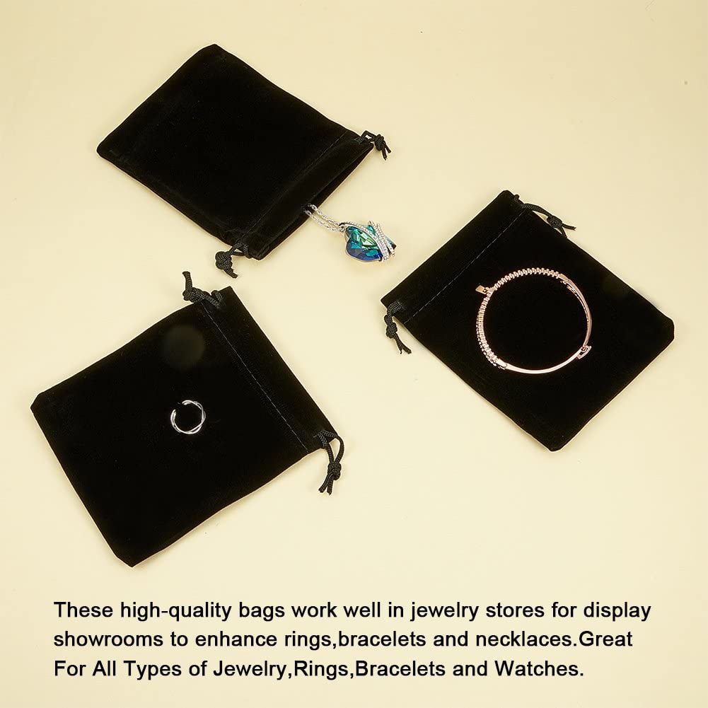 PH PandaHall 50pcs Velvet Jewellery Pouches - Image 3