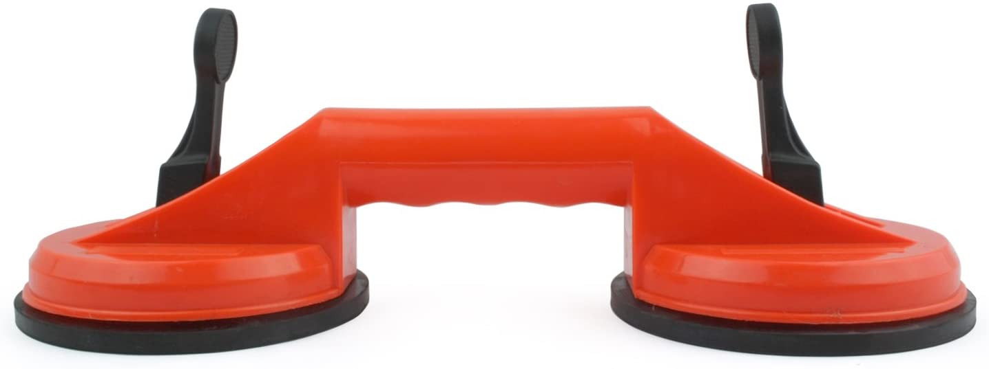 Incutex 2x Dual Cup Suction Lifters, Heavy Duty Vacuum Double Suction Pads, Glass Tiles Mirror Lifter Sucker Carrier - Image 2