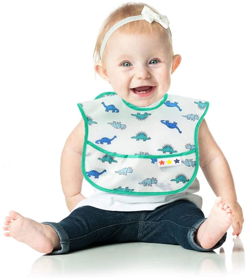 kuou 4 Pack Baby Bib, Unisex Waterproof Weaning Bibs, Feeding Bibs with ...