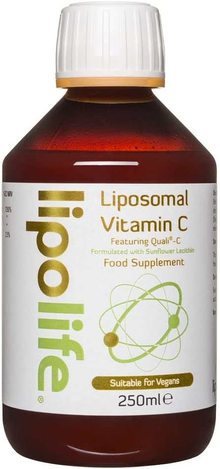 lipolife LVC2 Liposomal Vitamin C Liquid 240ml, High Strength, Soy-Free, 48 Days Supply, No Tablets