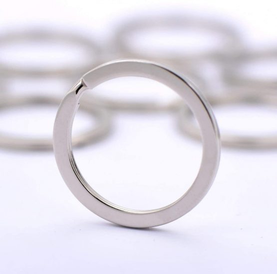 30mm Round Flat Key Chain Rings 100 pcs Metal Split Ring for Home Car Keys Organization, Silver - Image 3