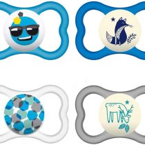 MAM Day & Night MAM Air Silicone Dummy 16 + MAM Air Night Set of 4 Includes 2 Sterilized Transport Boxes