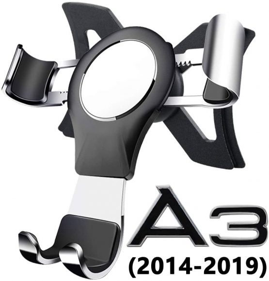 AYADA Phone Holder for A3 8V, Phone Mount Cell Phone Holder Gravity Auto Lock Aluminum Alloy Stable Easy to Install S3 Sportback Hatchback Cabriolet 2013 2014 2015 2016 2017 2018 2019 Accessories