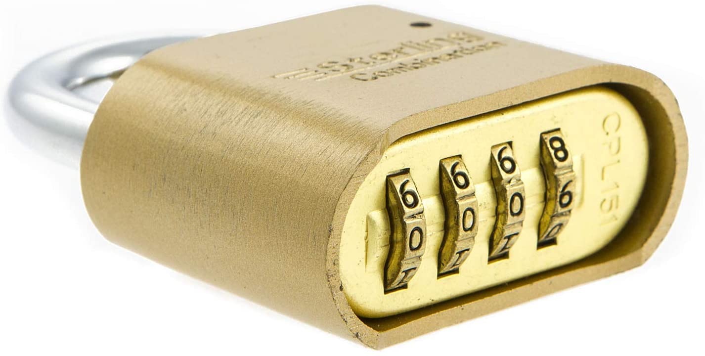 Sterling CPL151 50mm Brass Combination Padlock with 4-Dial and Double Locking - Image 2