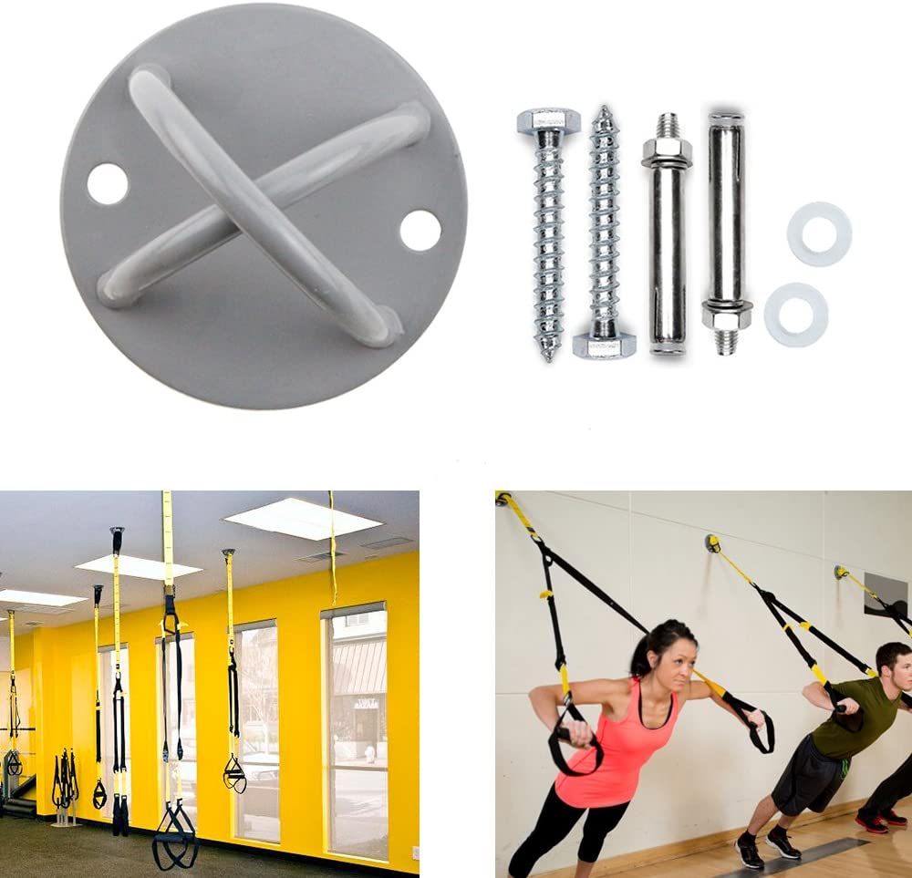 Ceiling Mount X Bracket Anchor Gym Cross Fit Wall Suspension Trainer Yoga Swing 