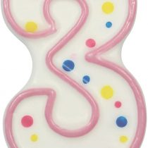 PME Pink Number 3 Candle