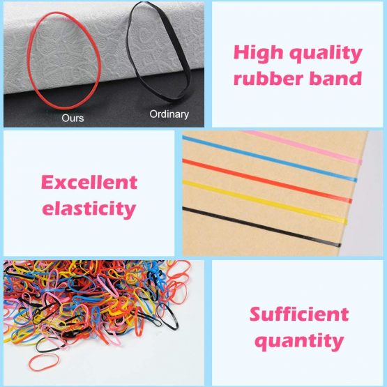 1000 PCS Mini Rubber Bands,MORGLES Small Elastic Hair Bands Hair Rubber Bands for Kids(Multi-colored) - Image 3