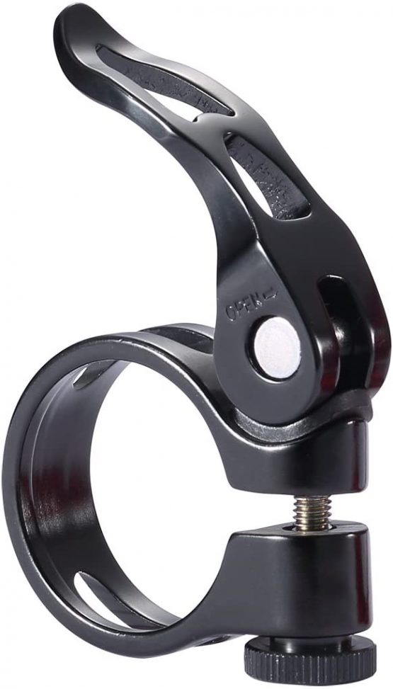 Quick Release Bicycle Seatpost Clamp,31.8mm Black - Image 2