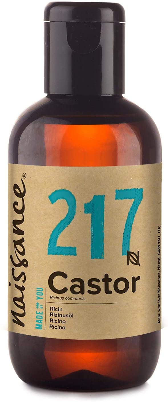 Naissance Castor Oil Cold Pressed (No. 217) - 100ml - for Skin Hair Growth, Mask, Wrap Kit, Eyelashes, Eyebrows, Beard