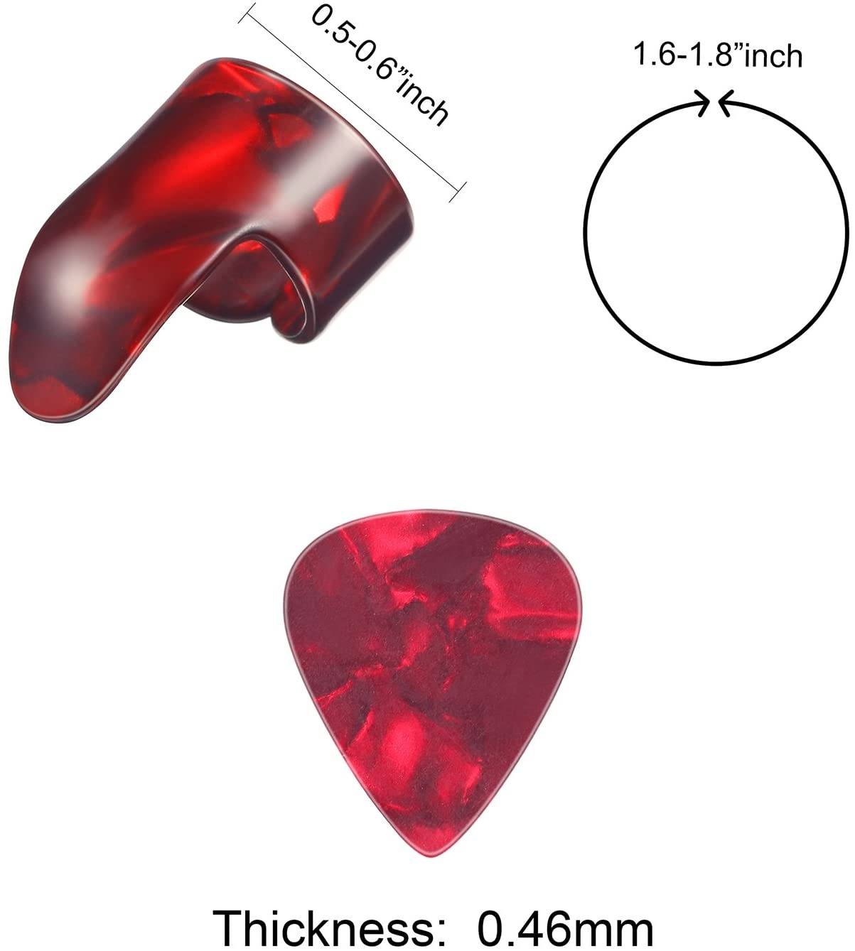Electric Acoustic Guitar Finger Picks Thumb Picks Set Thumb and Finger