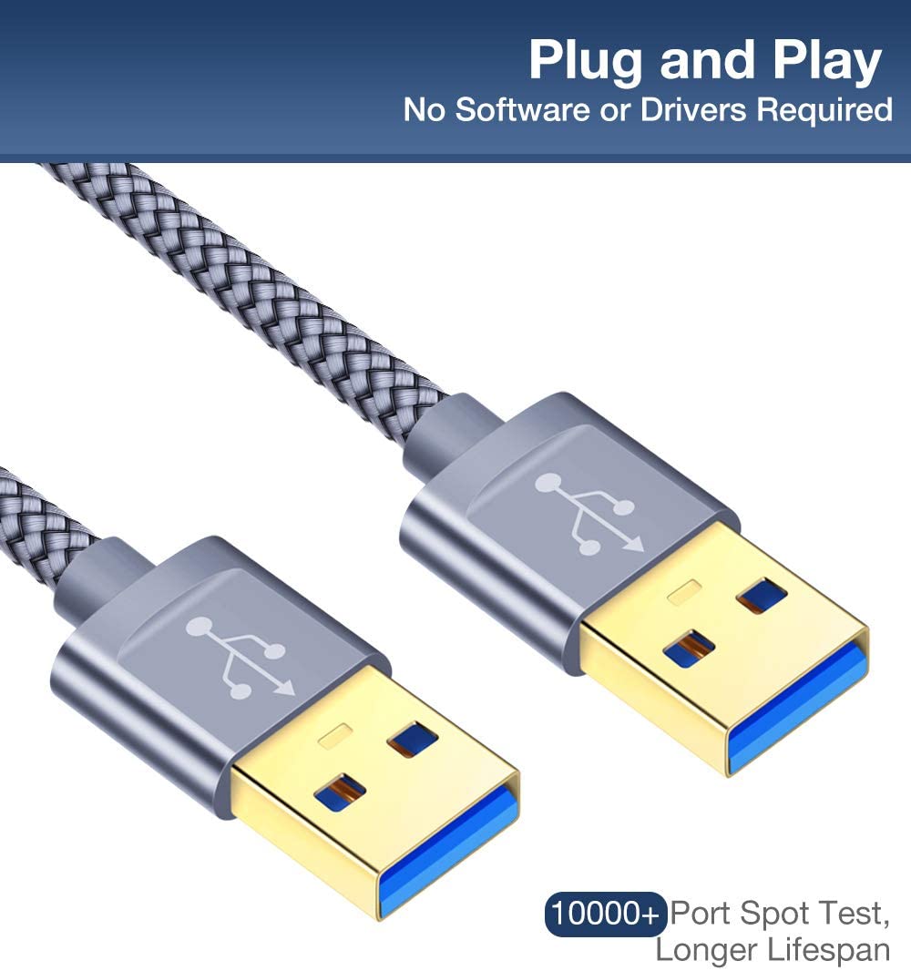 JSAUX USB 3.0 A Male to Male cable - Image 4