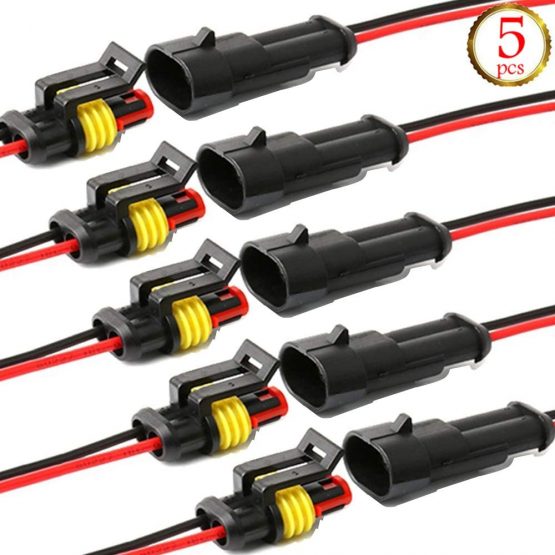 YETOR Way Car Waterproof Electrical Connector,2 Pin Plug Auto ...