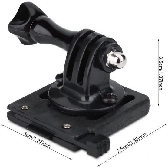 Helmet Strap Buckle Adapter Holder Mount, Helmet Accessories Front Bracket Mount for Action Camera Camcorder - Image 3