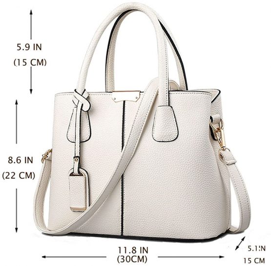 FiveloveTwo Women Classy Satchel Handbag Tote Purse Handle Bag Shoulder Bag - Image 2