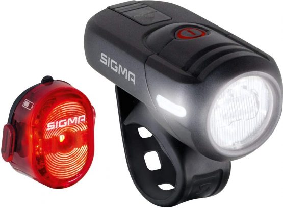 SIGMA SPORT Unisex – Adult's Aura 45 USB/Nugget Lighting Set, Black - Image 2