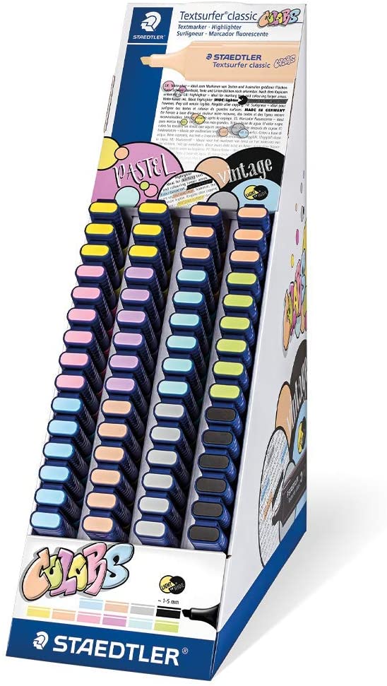 STAEDTLER Highlighter Textsurfer Classic, Pastel and Vintage Colours, Premium Quality, Made in Germany