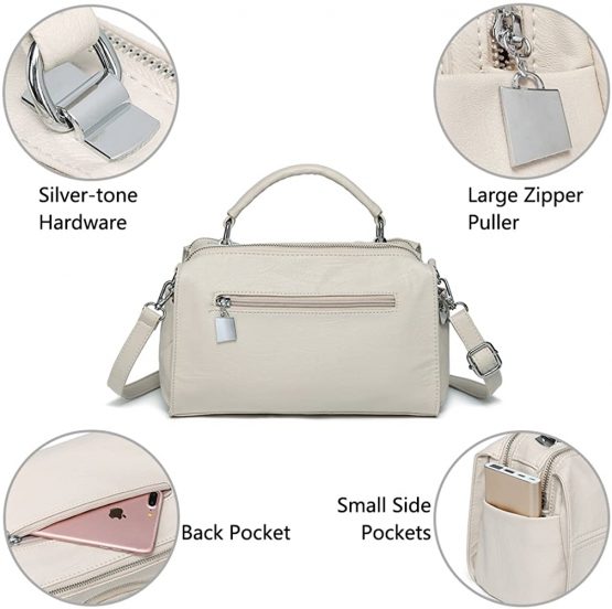 Cross Body Bag for Women,VASCHY Vegan Leather Purse Top Handle Satchel Ladies Small Handbag Fashion Shoulder Bag - Image 4