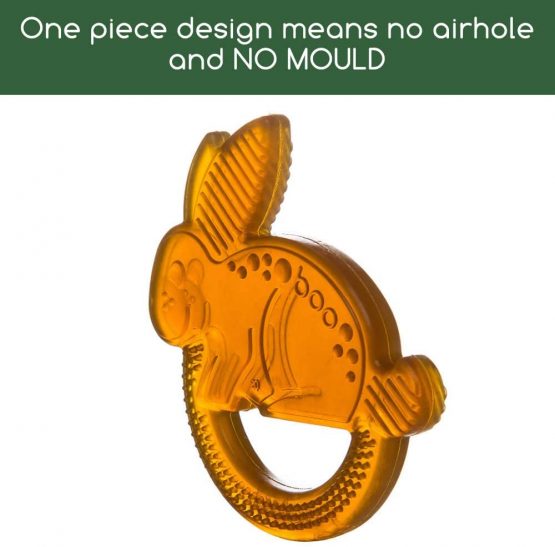Boo The Bunny - Natural Rubber Teether 100% Natural Non-Toxic eco-Friendly Teething Toy Pure Safe and Strong - Image 4