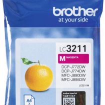 Brother LC-3211M Inkjet Cartridge, Magenta, Single Pack, Standard Yield, Includes 1 x Inkjet Cartridge, Brother Genuine Supplies