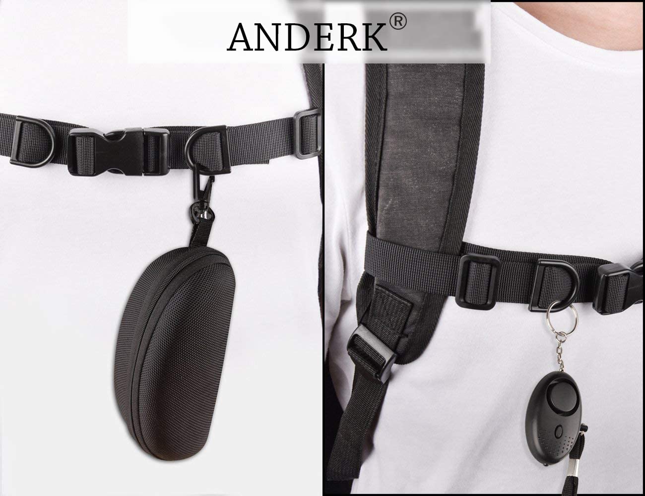 ANDERK 4 Pieces Backpack Chest Strap, Heavy Duty Adjustable Backpack