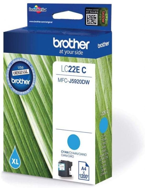 Brother LC-22EC Inkjet Cartridge, Cyan, Single Pack, Super High Yield, Includes 1 x Inkjet Cartridge, Brother Genuine Supplies - Image 2