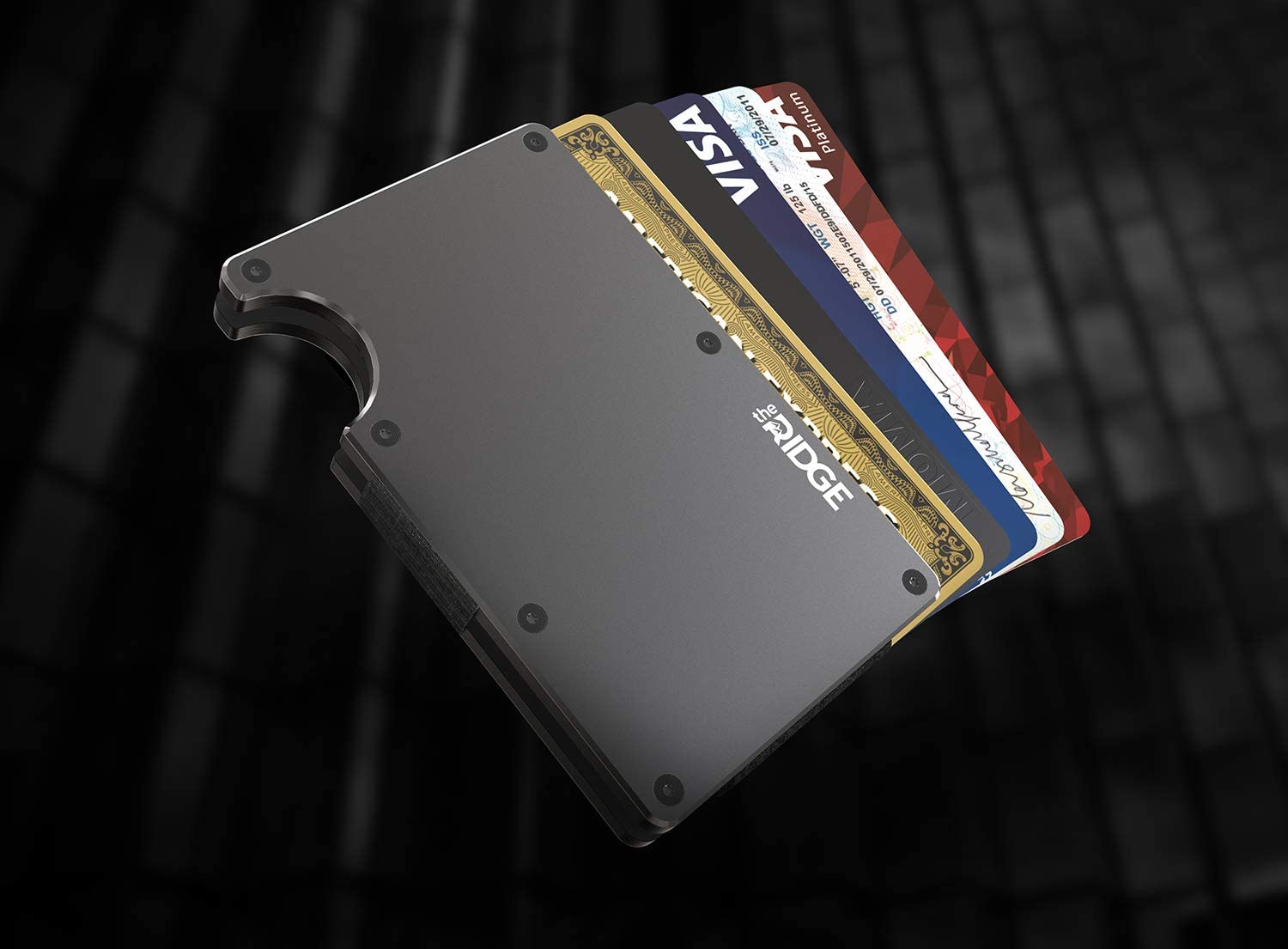 The Ridge Wallet Authentic | Minimalist Metal RFID Blocking Wallet - Cash Strap | Slim Wallet for Men - Image 3