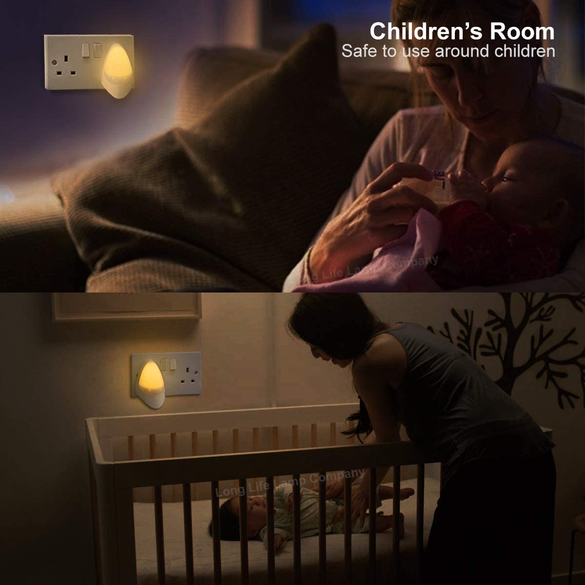 Night Light Kids Plug in Wall Automatic Sensor, LED Night Light Dusk to Dawn (Warm White) - Image 3