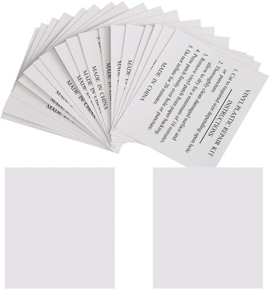 GWHOLE Pack of 20 Repair Patches 5.5 x 6.5 cm Repair Patches for Inflatable Airbeds, Swimming Pools, Mattresses, Buoys, Toys