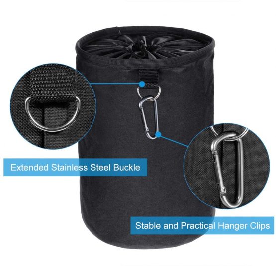 XCOZU Large Peg Bag, Clothes Peg Bags Waterproof with 2 Hanger Clips Keeps Pegs Clean and Dry for Indoor Outdoor Pegs Organizer Storage Use - Image 4