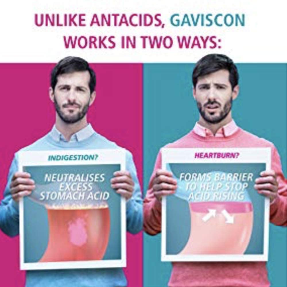 Gaviscon Double Action Sachets, Mint, 24 X 10ml, Heartburn Relief, Acid Reflux, Indigestion Liquid Gerd, Gastro Resistant - Image 2
