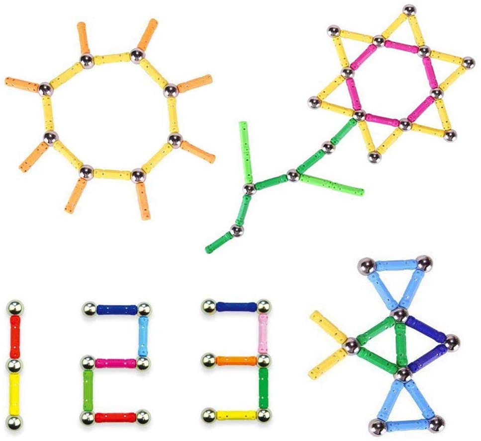Veatree 206Pcs Magnetic Building Sticks Blocks Toys - Image 4