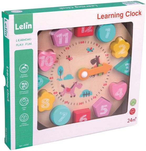 Lelin L10262 Toys-Learning Clock, Multicolour - Image 4