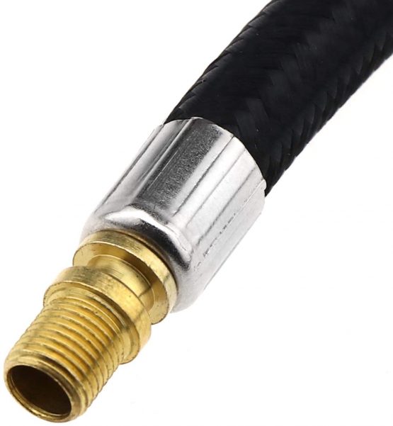 ENET 9.3"/23.5cm Motorcycle Car Braided Flexible Clip On Air Tyre Tire Chuck Inflator Pump Hose Adapter Pipe Air Tool - Image 3