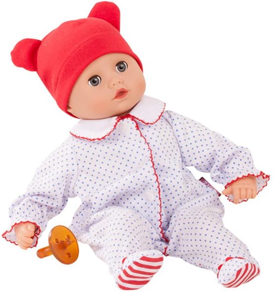 Gotz 1820529 Muffin Boy Soft-Body-Doll - 33 cm Baby-Doll Without Hair And Blue Sleeping-Eyes - Suitable For Children Over 18 Months
