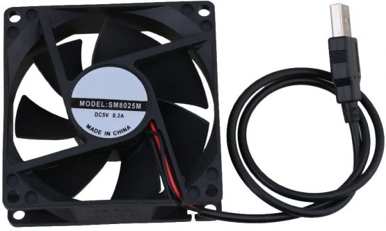 BQLZR 5V Black 8CM 8025 USB Silent Power Ball Bearing Computer Case Cooling Fan for Computer Case CPU Cooler