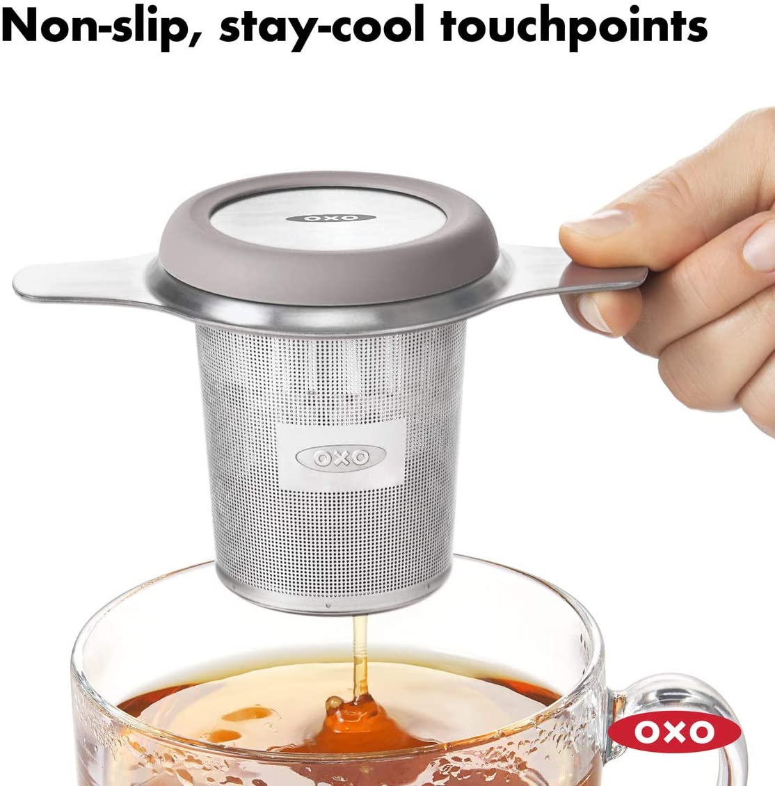 OXO Brew Tea Infuser Basket, Silver, 6 oz - Image 4