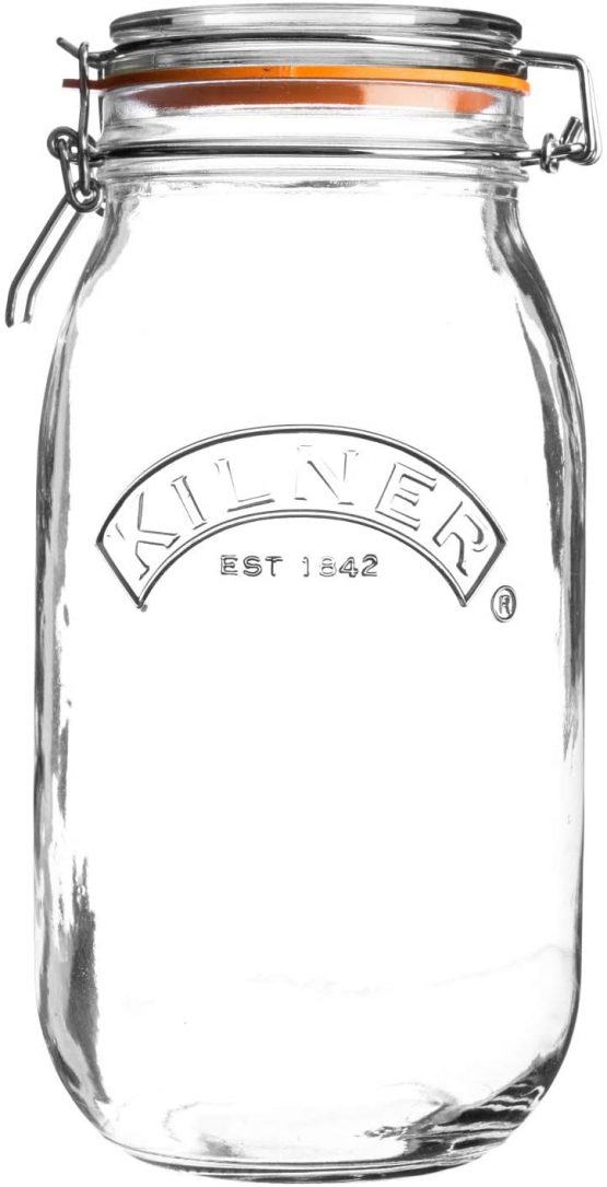 Kilner 25.493 Round Clip Top Jar 2ltr | Preservation Jar, Storage Jar, Jam Jar with Cliptop Lid