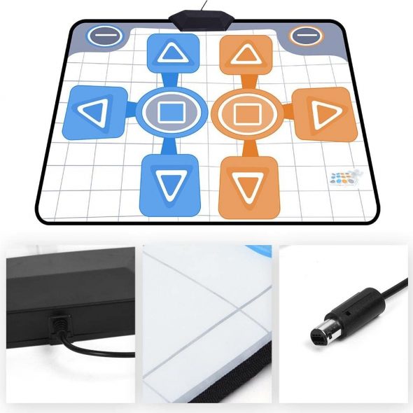 Wii Dance Mat Delaman Double Person Nonslip Dancing Pad Mat for Wii