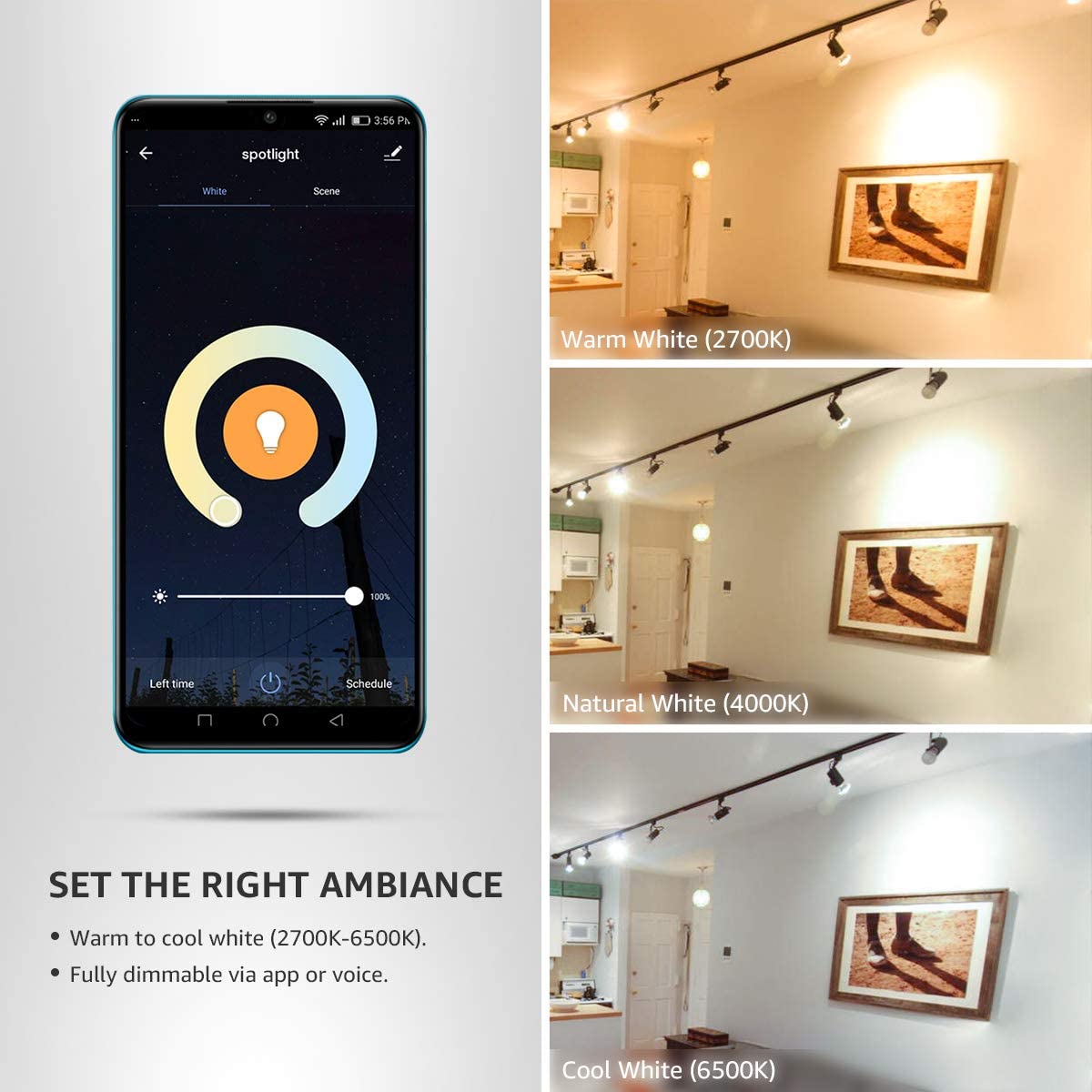Lepro GU10 Smart Bulb, Warm to Cool White Smart Lightbulbs, Dimmable GU10 LED Spotlight Bulbs - Image 4