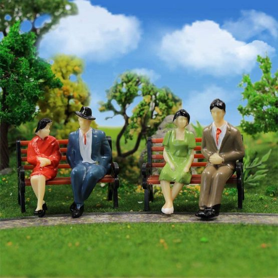 Evemodel P3002 48pcs Model Trains 1:30 Painted Sitting Figures Seated People New - Image 3