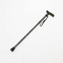Homecraft Folding Coloured Walking Stick with Wooden Handle, Lightweight Adjustable Walking Cane for Balance, Mobility Aid, Wild Rose, 73 x 82cm