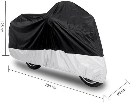 Waterproof Oxford Fabric Heavy Duty XL Motorcycle Cover with Storage Bag for Indoor Outdoor Anti Dust Rain UV Protection - Image 2
