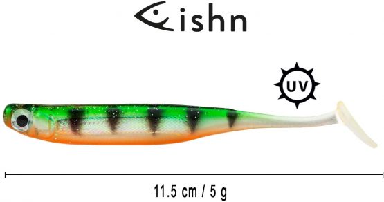 FISHN® LURIEone - 5 x Soft Bait 10cm, 5gr for fishing for pike-perch, perch, pike and trout - Image 3