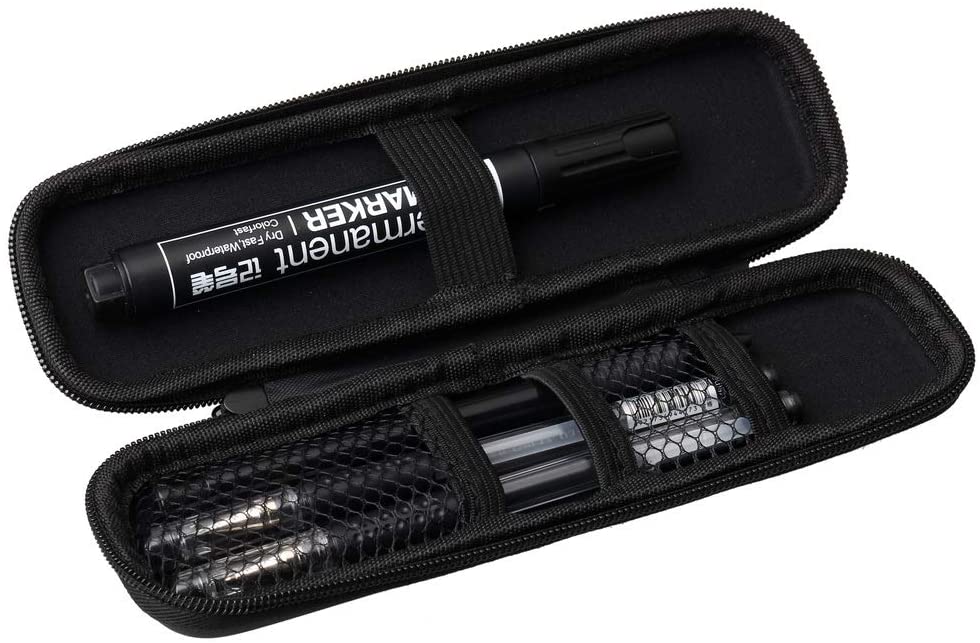 Pengxiaomei Pencil Case - Small Hard Shell Box for Stylus and Pen Holder, Black, 7.87 × 2.36 × 1.37 inches (20 × 6 × 3.5 cm) - Image 2
