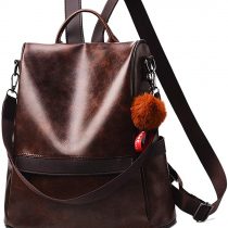 NICOLE & DORIS Backpack Womens fashion rucksack faux leather Waterproof college daypack shoulder bag for ladies large capacity anti-theft