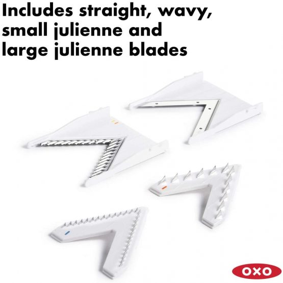 OXO Good Grips V-Blade Mandoline Slicer, 18/8 Stainless Steel, White/Black - Image 2