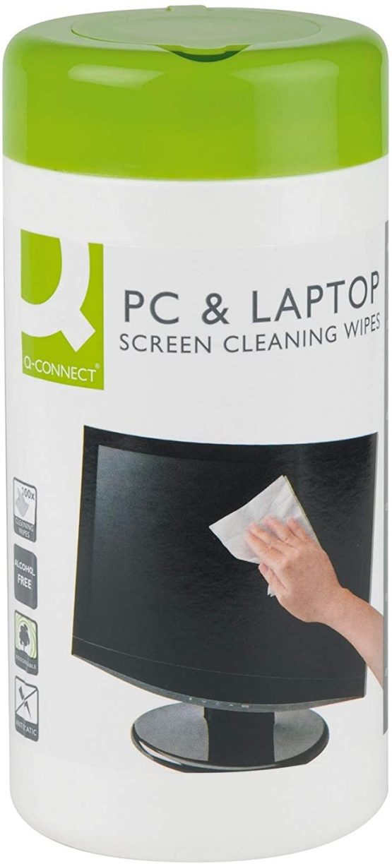 Q-Connect KF04501 Screen and Keyboard Wipes (Pack of 100)