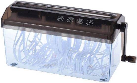 Malayas A4 9" Paper Shredder Shredded Paper Manual Hand Paper Shredder Document File Handmade Straight Cutting Machine for School Office - Image 3