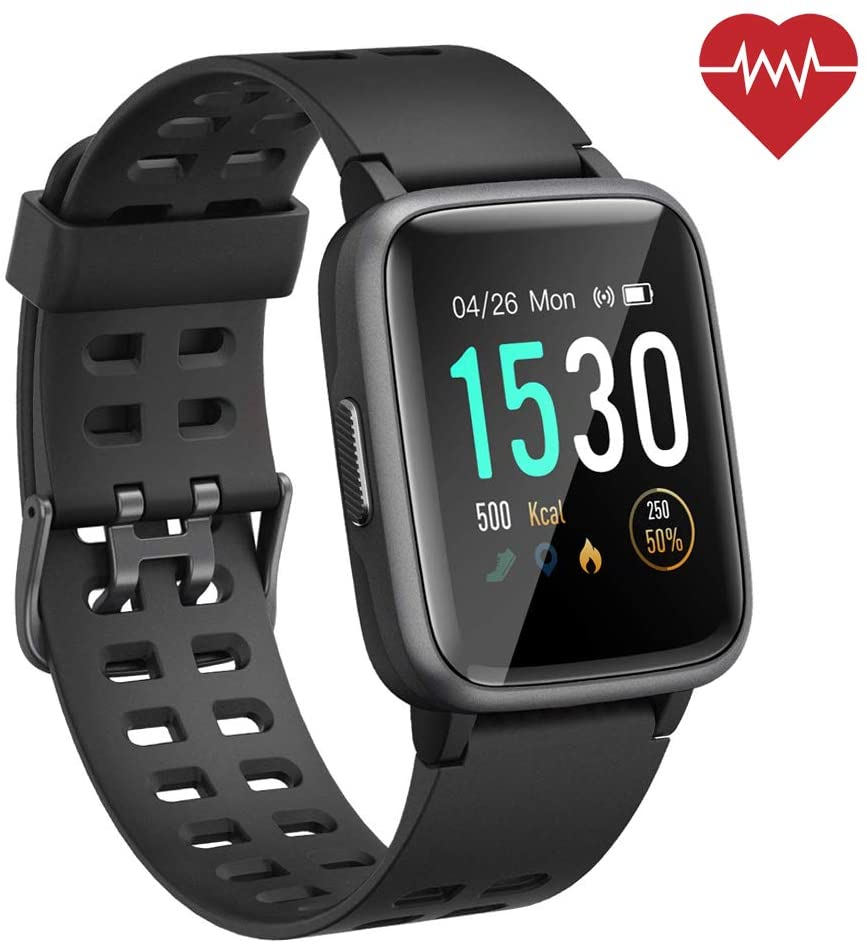 ANGGO Fitness Watch, Smart Watch with Heart Rate Monitor, 45 Day Long Standby, IP68 Waterproof, Calorie Counter