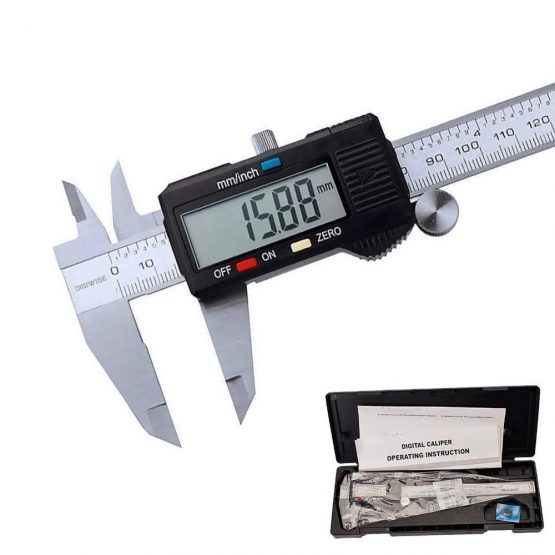 Freeas Digital Vernier Caliper, Steel Digital Caliper 0-150mm Caliper Gauge Measuring Tool with Large LCD Screen for Household